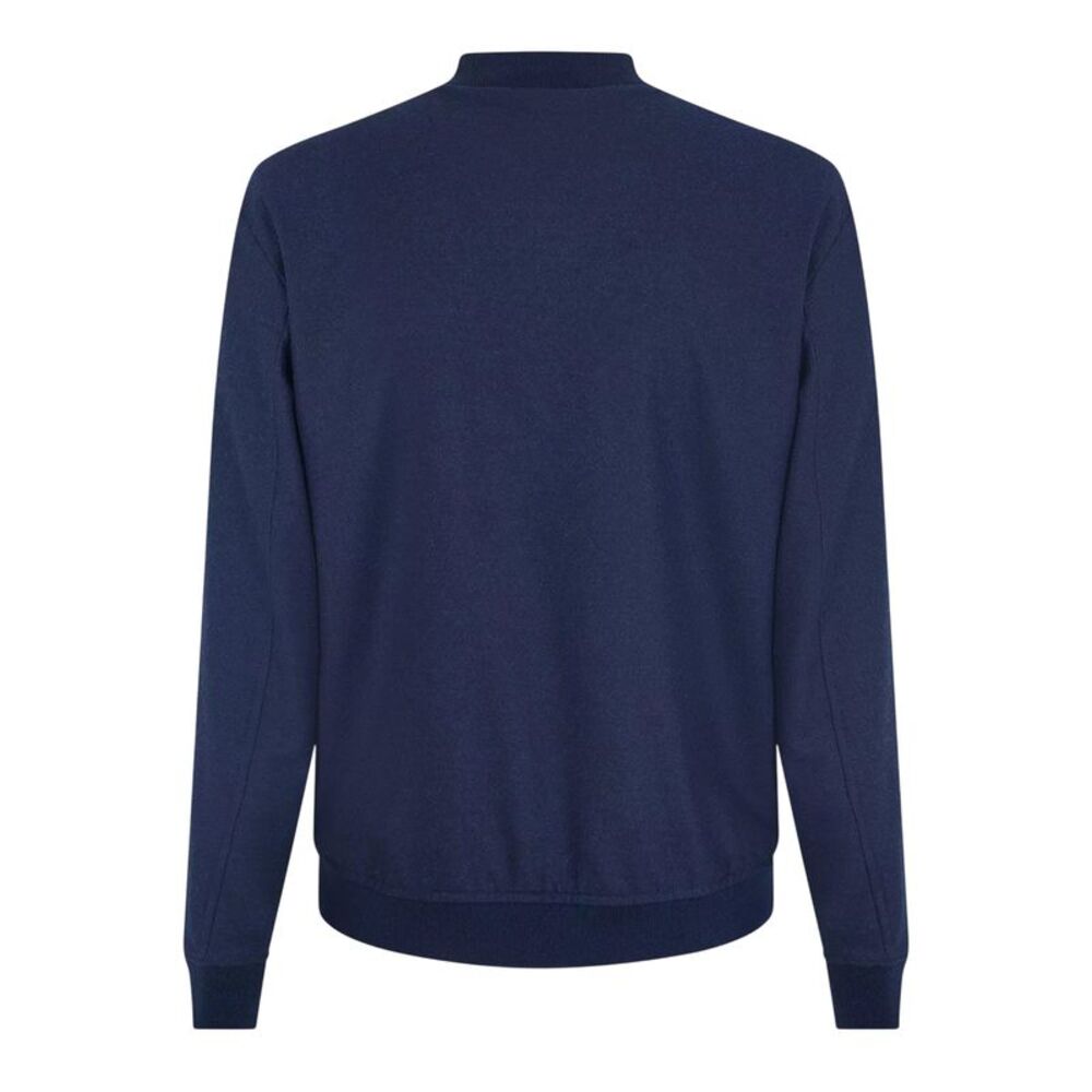 Boss Mens Patterned Ribbed Cuff Regular Bomber Jacket / Dark Blue - Picture 2 of 2